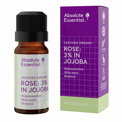 image of Absolute Essential Rose 3% in Jojoba 10ml on white background